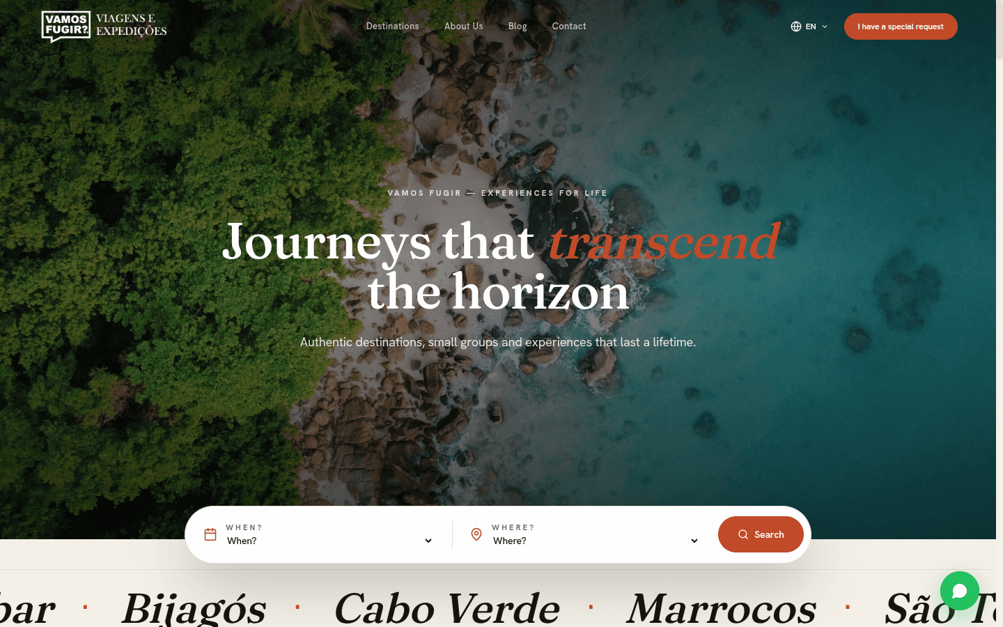 Vamos Fugir website